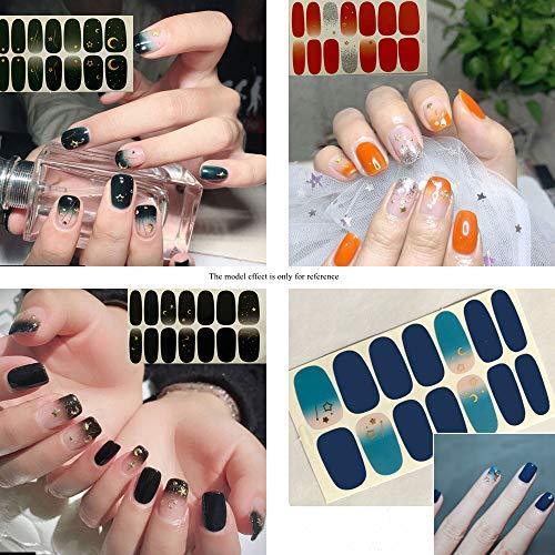 Just put nail seal 12 pieces set the moon and stars nail wrap nail sticker nail accessories women simple ladies present gift cute popular fashionable nail parts (10156)