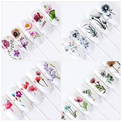 24 sheets Nyuhana Nail Art seal Hamizu manicure set women just stick decals water transfer stickers 3D, girl, Children's ultra-thin children nail sticker cute work or casual nail decoration 10044