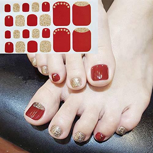 LATTCURE nail stickers foot "132 pieces / 6 pieces," only with a foot nail seal Nail Art native nail decoration gift cute popular fashionable top nail file put nail seal foot