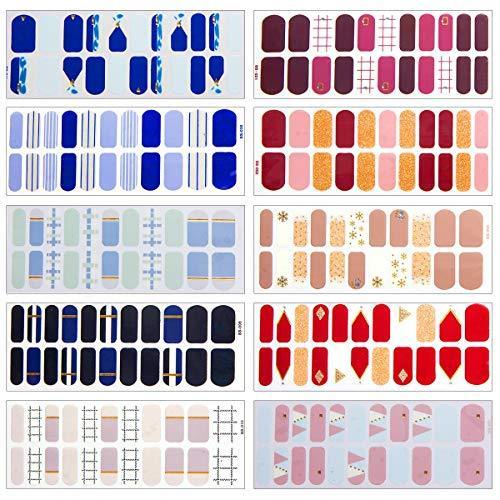 Just put ANPHSIN nail seal 10 pieces set manicure nail art nail wrap nail sticker nail accessories women easily Ladies gifts gift glamorous cute popular fashionable nail parts