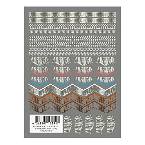 TSUMEKIRA (Tsumekira) nail seal HIDEKAZU produce 2 macrame fringe NN-HDK-102 1 sheet multi-color