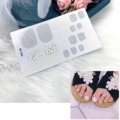 Frcolor nail sticker foot nail seal 3D design stick only manicure nail art sticker 12 piece set (mixed colors)