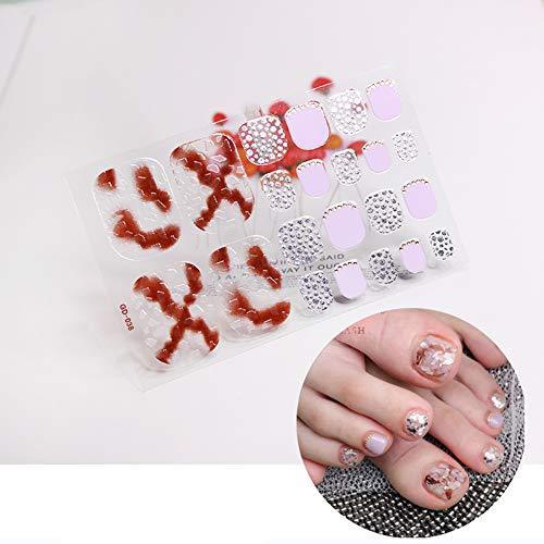 Nail Nail with no foot NAILDOKI damage seal nail sticker nail wrap nail accessories real nail Gers sticker woman cute popular fashionable senior -6 sheets