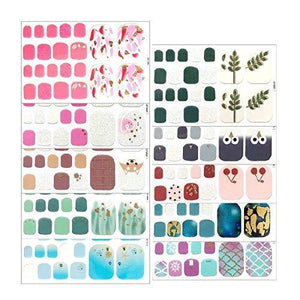 ANPHSIN foot nail sticker -10 sheets nail seal toenails stick only with private for a variety of pattern foot a manicure gloss file nail art nail wrap nail accessories women Ladies cute nail ornate