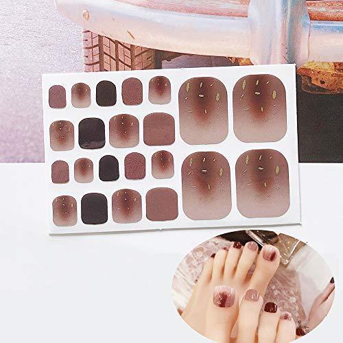 Nail seal foot LATTCURE nail sticker foot cute fashionable nail stick full cover type for the gel nail seal with a file only in the gel nail is finished! "132 pieces / 6 pieces"