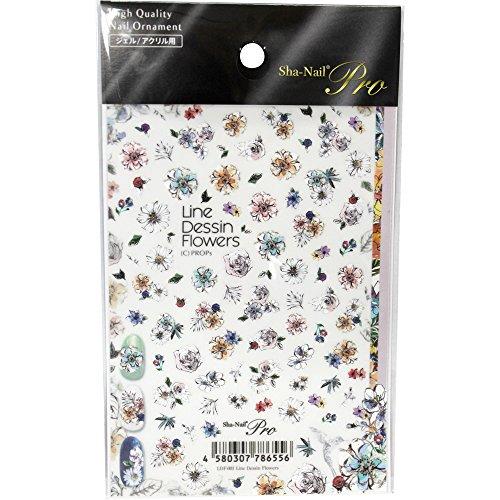 Sha-Nail Pro Nail seal line drawing flower LDF-001