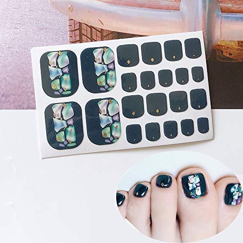 Nail seal foot LATTCURE nail sticker foot cute fashionable nail stick full cover type for the gel nail seal with a file only in the gel nail is finished! "132 pieces / 6 pieces"