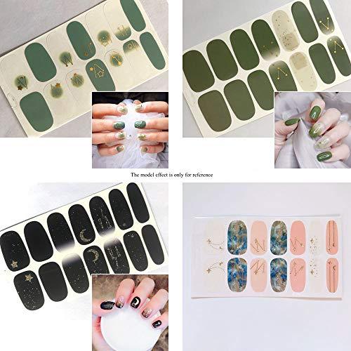 Just put nail seal 12 pieces set the moon and stars nail wrap nail sticker nail accessories women simple ladies present gift cute popular fashionable nail parts (10156)
