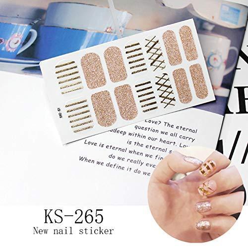 Nail seal six set nail without a glamorous nail sticker personality damage pasting stickers gel nail seal Christmas cute sweet wide variety Ladies gifts popular senior floral nail accessories (H)