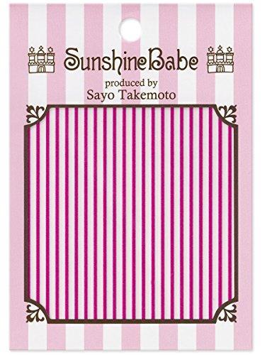 Nail seal Sayo Style stripe 1mm pink Sunshine baby gel nail Saya Takemoto