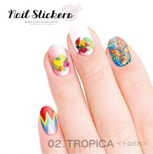 Tea Mali Ards nail sticker's "TROPICA" 64 sheets