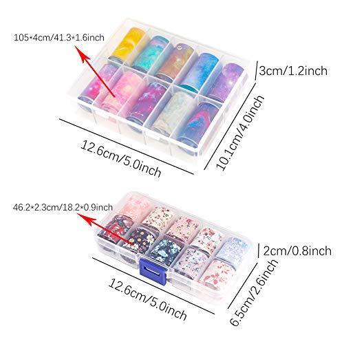 Wen18Rhyavf nail sticker nail foil starry sky transfer stickers popular Japanese style beautiful colorful starry sky halo nail accessories Ladies nail seal Nail Art 30 volume set