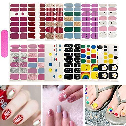 Just put nail seal 12 pieces set nail wrap nail sticker nail accessories women simple ladies present gift cute popular fashionable nail parts (10144)