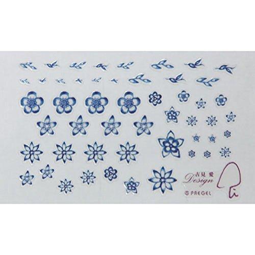 Purijeru gel nail seal "Hana pattern" 10-sheet set