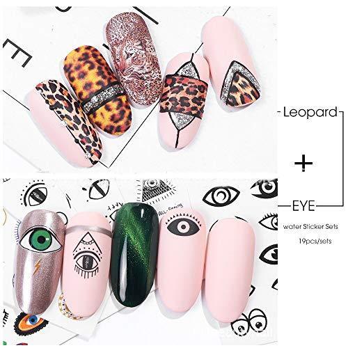 19 pieces Nail Art seal Hamizu manicure set women just stick decals water transfer stickers 3D, girl, Children's ultra-thin children nail sticker cute work or casual nail decoration 10043