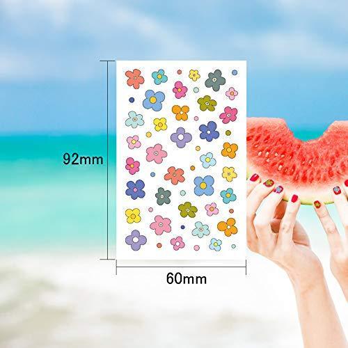 2019 Popular Nail Art seal set, manicure woman just put 14 sheets cute 3D, girl, Children's ultra-thin children nail sticker flower, rainbow, strawberry, star, moon, emoticons work or casual nail decoration for ladies gift gift nail accessories