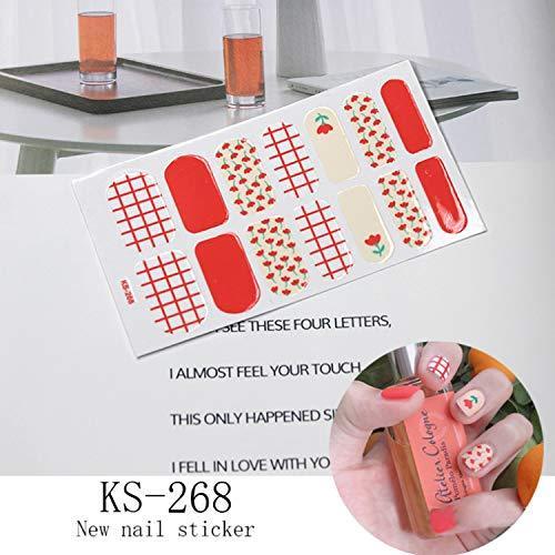 Nail seal six set nail without a glamorous nail sticker personality damage pasting stickers gel nail seal Christmas cute sweet wide variety Ladies gifts popular senior floral nail accessories (H)