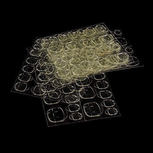 LIARTY 10 sheets nail adhesive jelly double-sided adhesive nail art stickers self-adhesive nail polish both sides gel transparent (240pcs)