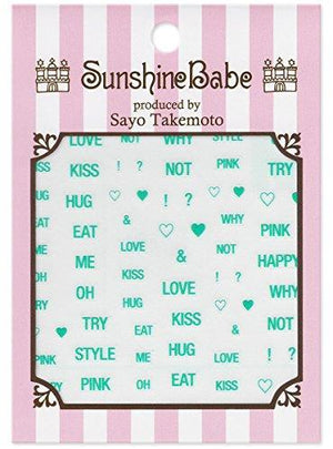 Sunshine baby gel nail Saya Takemoto of nail seal Sayo Style English Love Mint Green