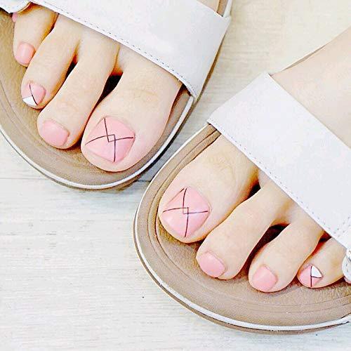 LATTCURE nail stickers foot "132 pieces / 6 pieces" nail seal gift cute popular only in the gel nail stick for stylish top feet with complete nail file