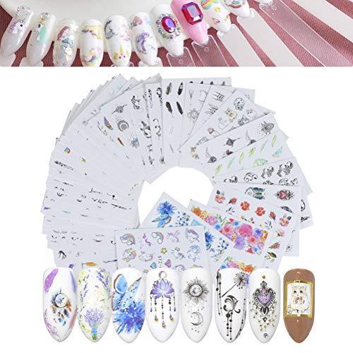 Manicure 40-sheet set just stick to Frcolor nail seal 3D nail sticker water nail foil design Nail Art seal claw