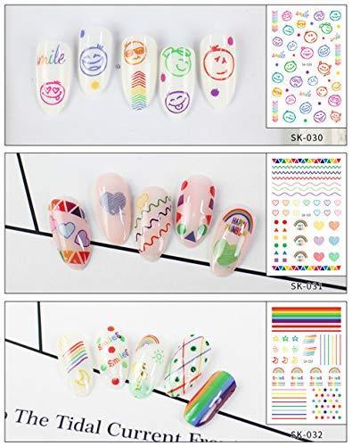 14-sheet set Ins popular cute nail seal children adult nail sticker green materials flower / strawberry / fruit / rainbow, etc.