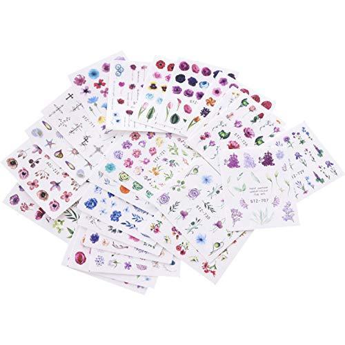 24 sheets Nyuhana Nail Art seal Hamizu manicure set women just stick decals water transfer stickers 3D, girl, Children's ultra-thin children nail sticker cute work or casual nail decoration 10046