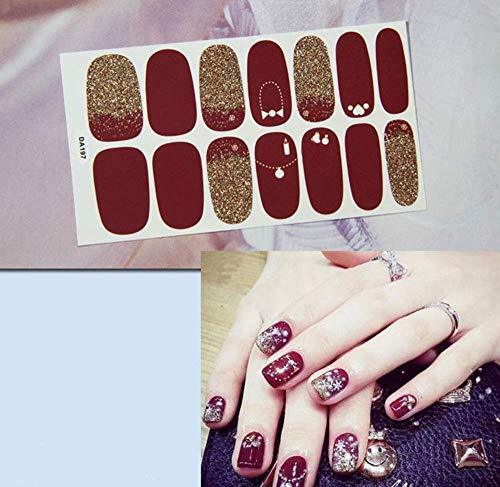 Set six manicure just put nail seal Nail Art nail sticker nail accessories women simple ladies present gift cute popular fashionable senior (j)