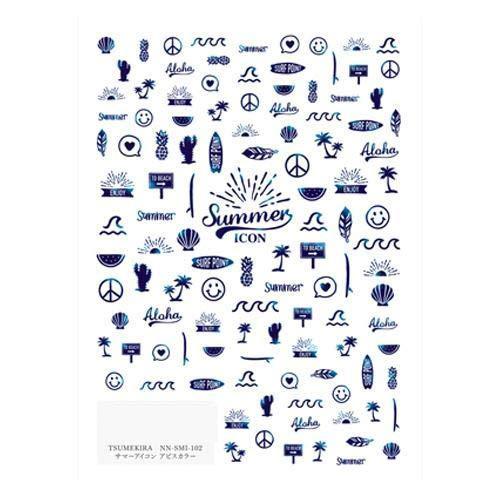 TSUMEKIRA (Tsumekira) nail seal summer icon Abyss color NN-SMI-102 blue
