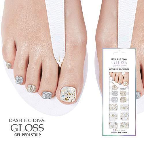 Dasshingude I Bas gross Gel Pedy strip DASHING DIVA Gloss Gel Pedi Strip GPS19-DURY + Original Gel nail seal