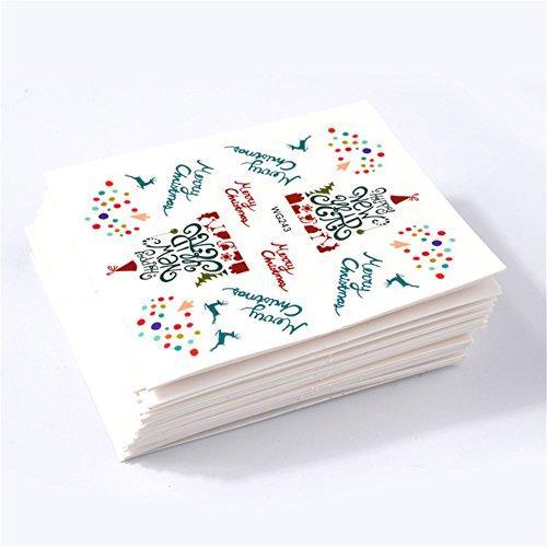 Random par Tan nail parts nail art embedded in the 45-sheet set Christmas theme Water sticker gel nail