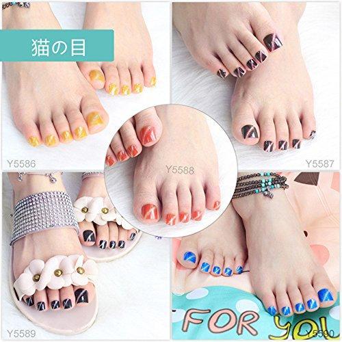 16 sheets × 22 seal Nail Art seal foot Gel 3D nail seal stick only manicure nail file one with (the eye of the cat)