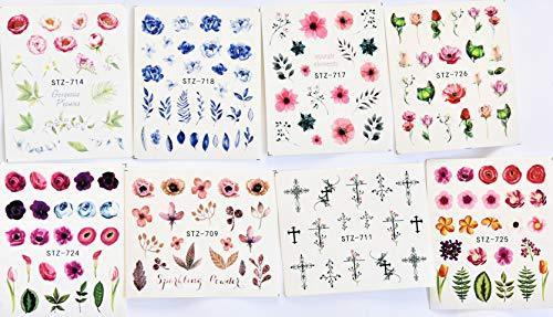 Also to nail seal tattoo stickers nail sticker affixed only simple manicure pressed flowers race Neirudeko cute fashionable nail art tattoos and resin material (cool 8 seat)