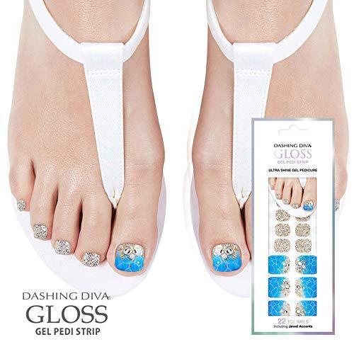 Dasshingude I Bas gross Gel Pedy strip DASHING DIVA Gloss Gel Pedi Strip GPS13-DURY + Original Gel nail seal