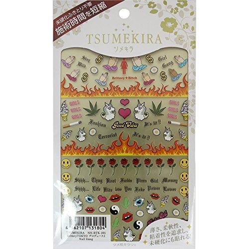 TSUMEKIRA (Tsumekira) nail seal BritneyTOKYO produce 1 Nail Gang NN-BTK-101 1 sheet multi-color