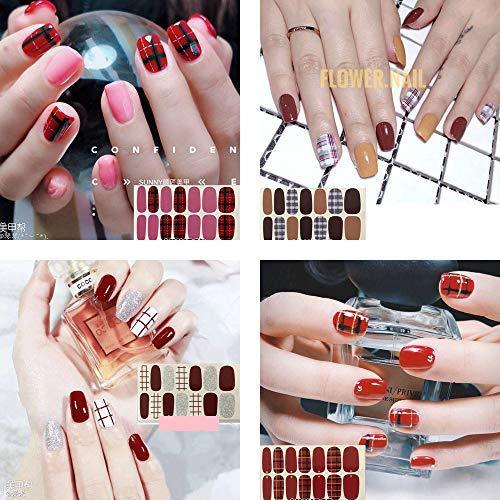 Just put nail seal 12 pieces set nail wrap nail sticker nail accessories women simple ladies present gift cute popular fashionable nail parts (10132)