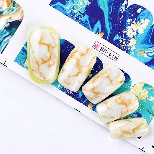 12 sheet / set marble pattern nail sticker nail seal Deco water seal