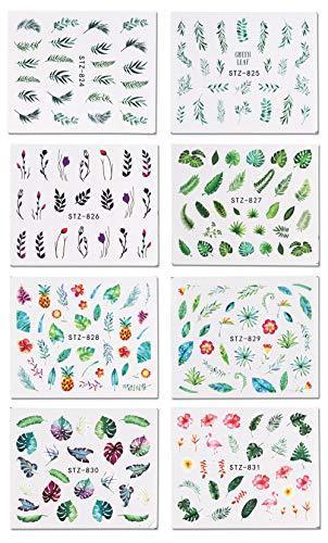 29-sheet set flowers and grass and leaf & butterfly spring seal shooting nail nail parts Nail Art Nail Deco peeled off in the summer of water nail seal Nail sealing gel nails nail sticker embedded easy to water