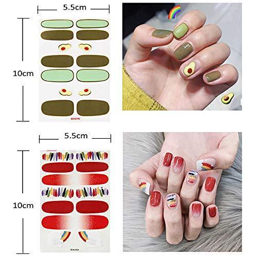 Nail seal stick only manicure EBANKU nail art nail wrap nail sticker simple ladies present gift cute popular fashionable senior nail stickers - set of 10