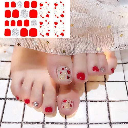 LATTCURE nail stickers foot "132 pieces / 6 pieces," only with a foot nail seal Nail Art native nail decoration gift cute popular fashionable top nail file put nail seal foot