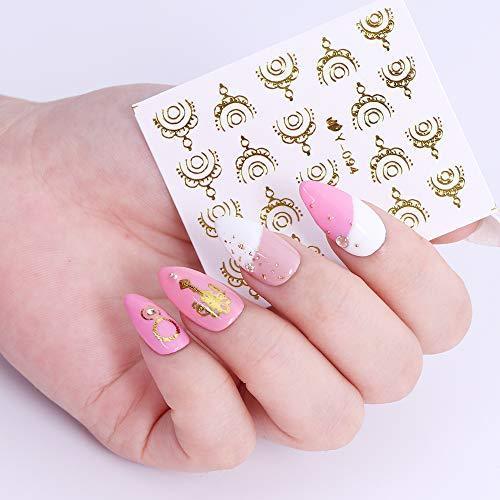 Kingsie nail seal 30 sheets set water seal Gold Silver natural scenery Manicure Nail Art Decoration