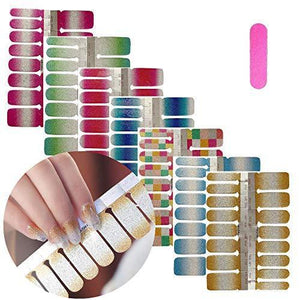 Just put nail seal seven set nail wrap nail sticker nail accessories women simple ladies present gift cute popular fashionable nail parts 10048