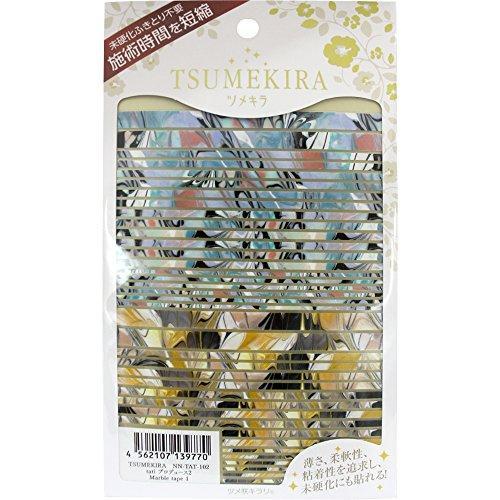 TSUMEKIRA (Tsumekira) nail seal tati produce 2 Marble tape 1 NN-TAT-102 1 sheet multi-color