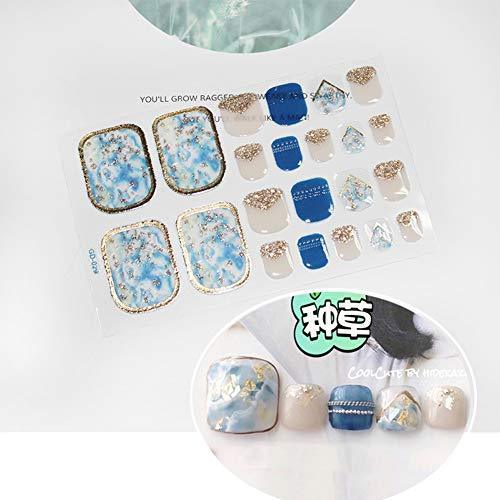 Nail Nail with no foot NAILDOKI damage seal nail sticker nail wrap nail accessories real nail Gers sticker woman cute popular fashionable senior -6 sheets