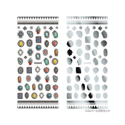TSUMEKIRA (Tsumekira) nail seal FUNSIDE Produce Indian Jewelry SG-FNS-101 1 sheet multi-color