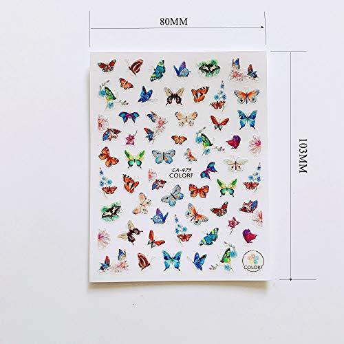 12 pieces Nail Art seal stuck butterfly Women, Girls, Children's ultra-thin children nail sticker cute work or casual nail decoration 10211