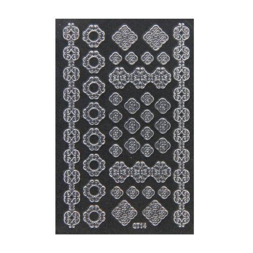 Nail seal 3D nail sheet fashion nail metallic seal 40 (nail products)