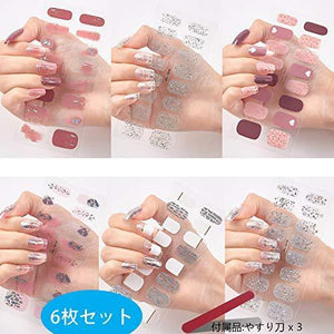 Uox Life nail just stick di six no seal damage nail sticker nail art simple popular senior cute fashionable nail accessories woman nail wrap