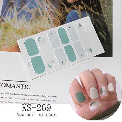 Nail seal six set nail without a glamorous nail sticker personality damage pasting stickers gel nail seal Christmas cute sweet wide variety Ladies gifts popular senior floral nail accessories (H)