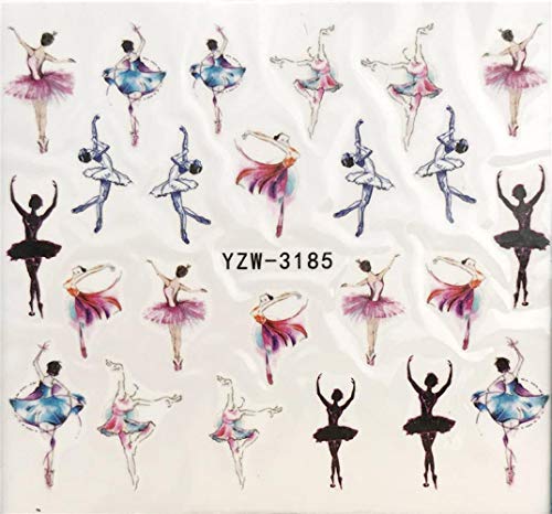 SUKTI & XIAO nail sticker 1 sheet nail art water decals dancer / ballet nail slider interior tips nail pattern sticker for nail beauty care, Yzw-3170